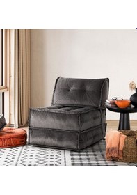 Resim Mocca Tek Kişiliik Katlanır Yatak Uzanma Koltuğu Antrasit 