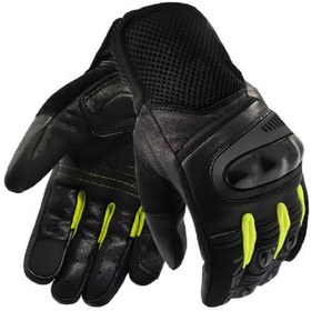 Resim karagöz motor Trafik yönetmeliği uyumlu eldiven vexo speed up eldiven siyah-neon L beden 