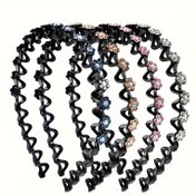Resim 4 Adet Rhinestone Çiçek Saç Tokası, Vintage Stil, Plastik, Giyinme ve Kozmetik Şekillendirme İçin Saç Aksesuarları 