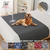 Resim Pet Mat, 76.2*177.8cm Kare Desenli Polyester Elyaf Köpek Matı, Polyester Elyaf Dolgulu, Tüm Mevsimler İçin Çizilmeye Karşı Koltuk Pedleri, Dayanıklı ve Rahat Pet Yatağı Matı 