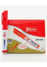 Resim Mikro Tahta Kalemi Mr-6019 Kartuşlu Kırmızı 12'li Paket Çok Renkli 