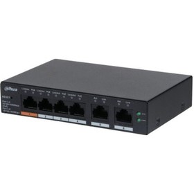 Resim Dahua CS4006-4GT-60 4 Port PoE 60 W + 2 Port Uplink Cloud Yönetilebilir Gigabit Switch 