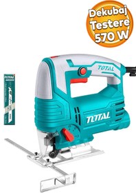 Resim Badem10 Dekupaj Testere Makinesi Hobi Total 570 W 4 Kademeli Kömürlü 800 3000 Rpm Devir Ayarlı Testere 