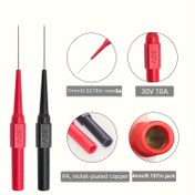 Resim 2'li/4'lü/10'lu Multimetre Test Probu Arka Prob İzolasyon Delme İğnesi 4mm Soket Akupunktur Araç Takımı 30V 