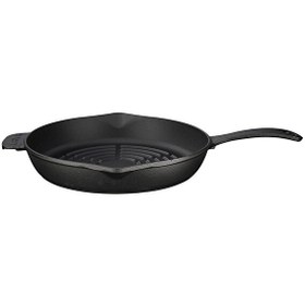 Resim Lava Döküm Demir 28 CM Yekpare Saplı Radyal Dokulu Yuvarlak Izgara LV ECO Y GT 28 RD 