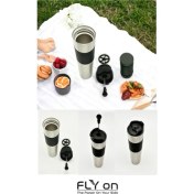 Resim Yüksek Kaliteli Sıcak ve Soğuk French Press Çelik Termos Kupa Bardak Mug 500 ML Kahve ve Bitki Çayı 