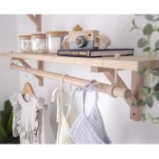 Resim Babyroomstore Ahşap Askılı Raf 