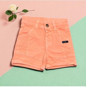 Resim Cep Detaylı Şort Oranj 