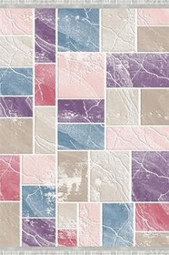 Resim Patchwork Westa Kaymaz Tabanlı Yıkanabilir Antibakteriyel Dijital Baskı Patchwork Halı Kilim, PW-8069A-WST-80X400 