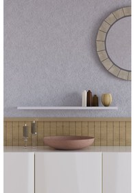 Resim Yankı-BYEG 70 cm Mat Beyaz Mdf Gizli Bağlantı Uçan Duvar Rafı Kitaplık 