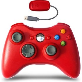 Resim Maiyame Xbox 360 Kablosuz Oyun Kolu 2.4g Kumanda Pil Yok Ergonomik Tasarım - Kırmızı 