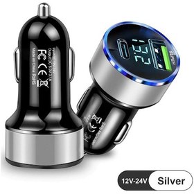 Resim Silver Araç İçi Usb 3.0 Type C Soketli Çakmaklık Güç Adaptörü Tüm Cihazlar 12v-24v 
