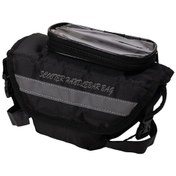 Resim Motosiklet Maxi Scooter Gidon Ara Çantası Navigasyon Dokunmatik Telefon Tutucu Motor Tur Çanta Çok Renkli 