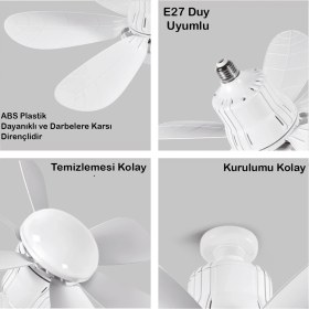 Resim Goes Tavan Vantilatörü LED Işık 3 Kademe Hız Modu Sessiz 52 cm Çap 6 Kanat Kumandalı Vantilatör 