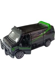 Resim Toysan Çek Bırak Minibüs K174A19-SIYAH-YEŞIL Araba 