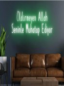 Resim Twins Led Öldürmeyen Allah Seninle Muhatap Ediyor Yazılı Neon Tabela Yeşil Model:model:20383366 Yeşil 