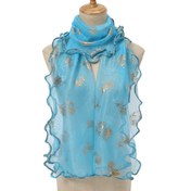 Resim 1 Adet Siyah Çiçek Desenli Altın Detaylı Şal - Hafif %100 Polyester Her Mevsim Kullanımına Uygun Gençler ve Yetişkinler İçin Boyun Bandı, Elde Yıkama/Kuru Temizleme 