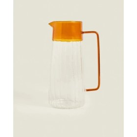 Resim Eco Lounge Turuncu Detaylı Cam Sürahi 1600 ml 