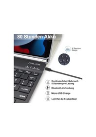 Resim Apple Uyumlu iPad, 8. Ve 9. Nesil Klavyeli Tablet Kılıfı Bluetooth Özellikli 