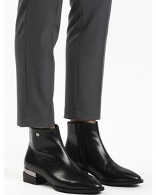 Resim Parlak Siyah İçi Kürklü Soğuğa Dirençli Kadın Bot Pc-54991 Z Siyah Rugan 