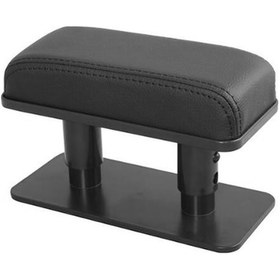 Resim Araba Kol Dayama Pedi Sol Dirsek Desteği Evrensel Deri Kol Dayama Minderi Desteği 3 Ayarlanabilir Yükseklik Tahribatsız Kurulum 