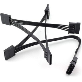 Resim Molex to 5 Sata Power Kablo Ide 4 Pin Sata 15 Pin Sata Güç Kablos 