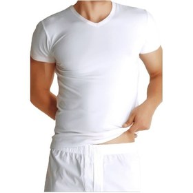 Resim The Don Organic Blended V-Neck - V Yaka Erkek Fanila Beyaz 