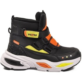 Resim Siyah Cırtlı İçi Polarlı Soğuğa Dirençli Kaymaz Erkek Çocuk Bot 2087 F Siyah 