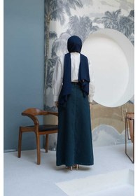 Resim 2254-denim Klasik Etek Petrol Petrol 