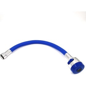 Resim Qniay Oynar Başlıklı Spiral Üzeri Silikon Renkli Esnek Eviye Musluk Başlığı 