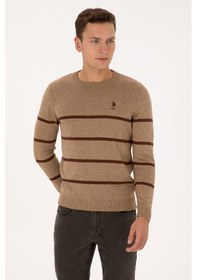 Resim U.S. Polo Assn. Erkek Slim Fit Bisiklet Yaka Haki Kazak 50314976-VR027 