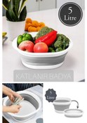 Resim Katlanır Badya Akordiyon Leğen 5 Litre 