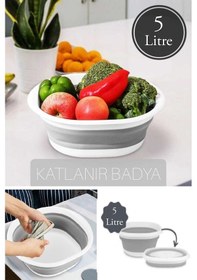 Resim Katlanır Badya Akordiyon Leğen 5 Litre 