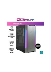 Resim Quantum Gaming Dazzle DZ1707 R5-7600X 16 GB 1 TB SSD 8 GB RTX5060Ti Dos Masaüstü Oyuncu Bilgisayarı 
