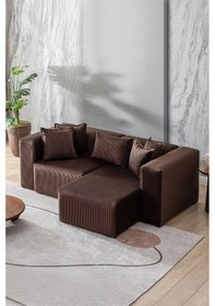 Resim Katt Modüler Ekstra Rahat İskeletli 2 Li Koltuk 10 Renk Kahverengi 