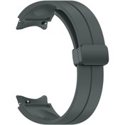 Resim Galaxy Watch 5 44mm Uyumlu KRD-84 Uyumlu Zore Kordon-Koyu Gri 