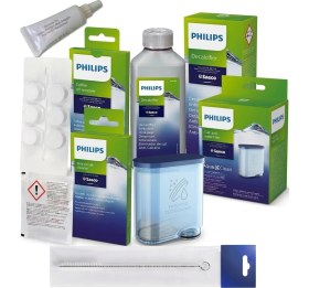 Resim Philips Orijinal Kahve Makinesi Bakım Seti - CA6903 Filtre + CA6700 Kireç Çözücü + CA6704 Yağ Tableti + CA6705 Süt Tozu + Orijinal Gres Yağı + Fırça 