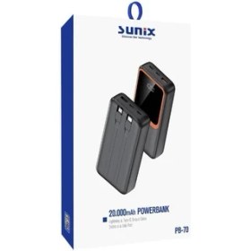 Resim Sunix 20000 Mah Lightning Type-C Çıkışlı Dijital Göstergeli Powerbank Siyah Pb-70 