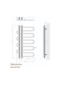 Resim Radiva - Zante Dekoratif Havlupan 500x1000 Krom - 1zte05001000k1ps- 