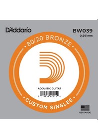 Resim D'addario Bw039 Akustik Gitar Tek Tel A-la - 80/20 Bronze 