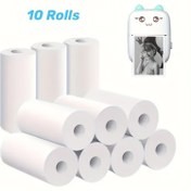 Resim 10 Rulo Yüksek Çözünürlüklü Termal Kağıt, Güzellik Anlarını Anında Yakalayan, Mürekkepsiz Fotoğraflar Basmak, Kendi Kişiselleştirilmiş Fotoğraf Duvarı Oluşturmak İçin Malzemeler. 