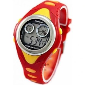 Resim Sarı Kırmızı Taraftar Dijital Çocuk Saati 