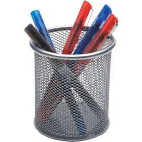 Resim Mas Kalemlik Metal Perforeli Silindir Gri 500 