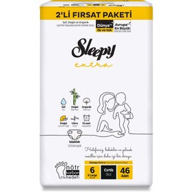 Resim Sleepy Extra Günlük Aktivite Fırsat Paketi Bebek Bezi 6 Xlarge Numara 46 Adet - Standart / Standart 