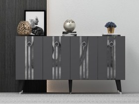 Resim 150 CM IŞIL KONSOL ANTRASİT-GÜMÜŞ 