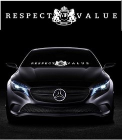Resim Otosticker Respect Vip Value Ön Cam Alınlık Büyük 86X15Cm 