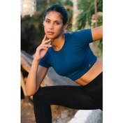 Resim Jerf Captiva Yumuşak Dokulu & Esnek Crop Top Solid Lacivert 