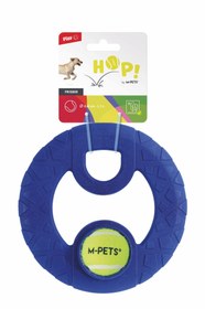 Resim M-Pets Hop Frizbi Köpek Oyuncağı 23x23x1.5 Cm Sarı/Mavi 