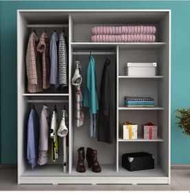 Resim Metalia GM 643 Sline 3 Kapılı Aynalı Sürgülü Gardırop 