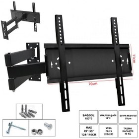 Resim UFİX 7011 Lcd Askı Aparatı Hareketli 3 Kol Curvet 49-55 İnç 124-140cm 